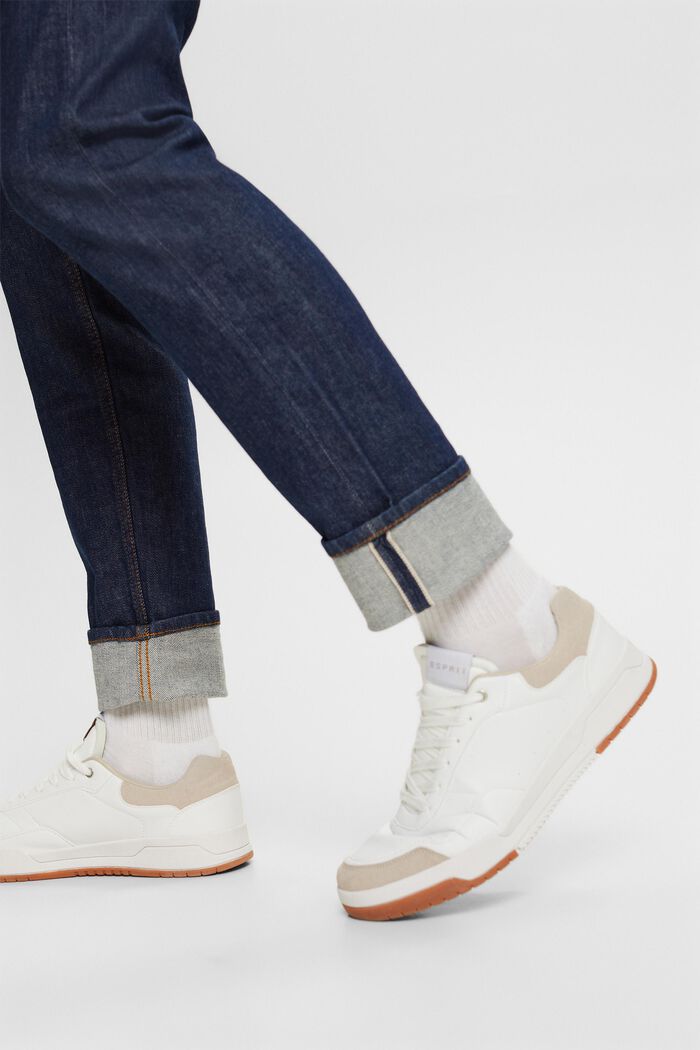Slim-jeans med stadkant och medelhög midja, BLUE RINSE, detail image number 2