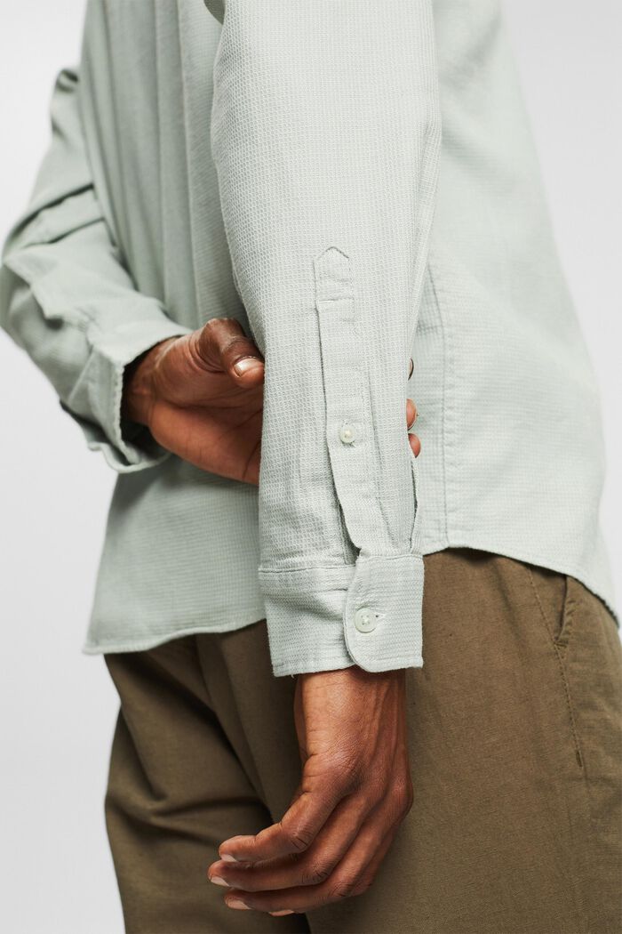 Skjorta med ståkrage, LIGHT KHAKI, detail image number 2