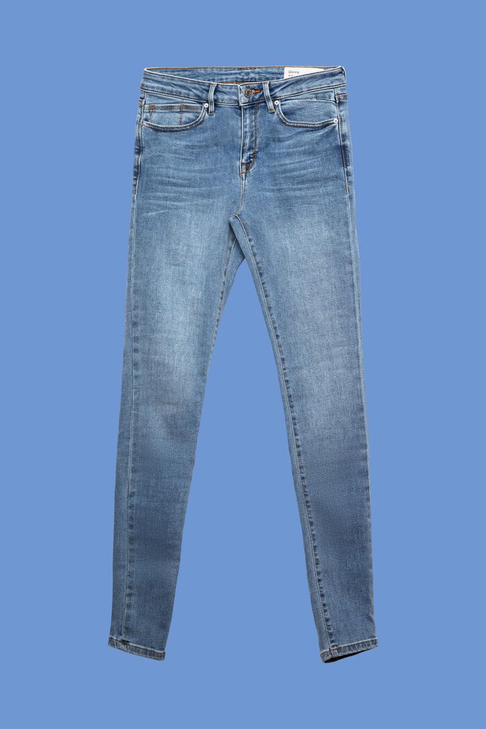 Tvättade jeans med ekobomull, BLUE LIGHT WASHED, detail image number 6