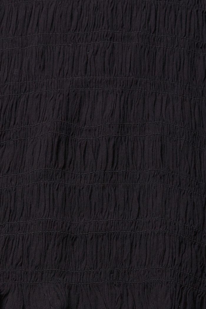 Smockad blus, LENZING™ ECOVERO™, BLACK, detail image number 6