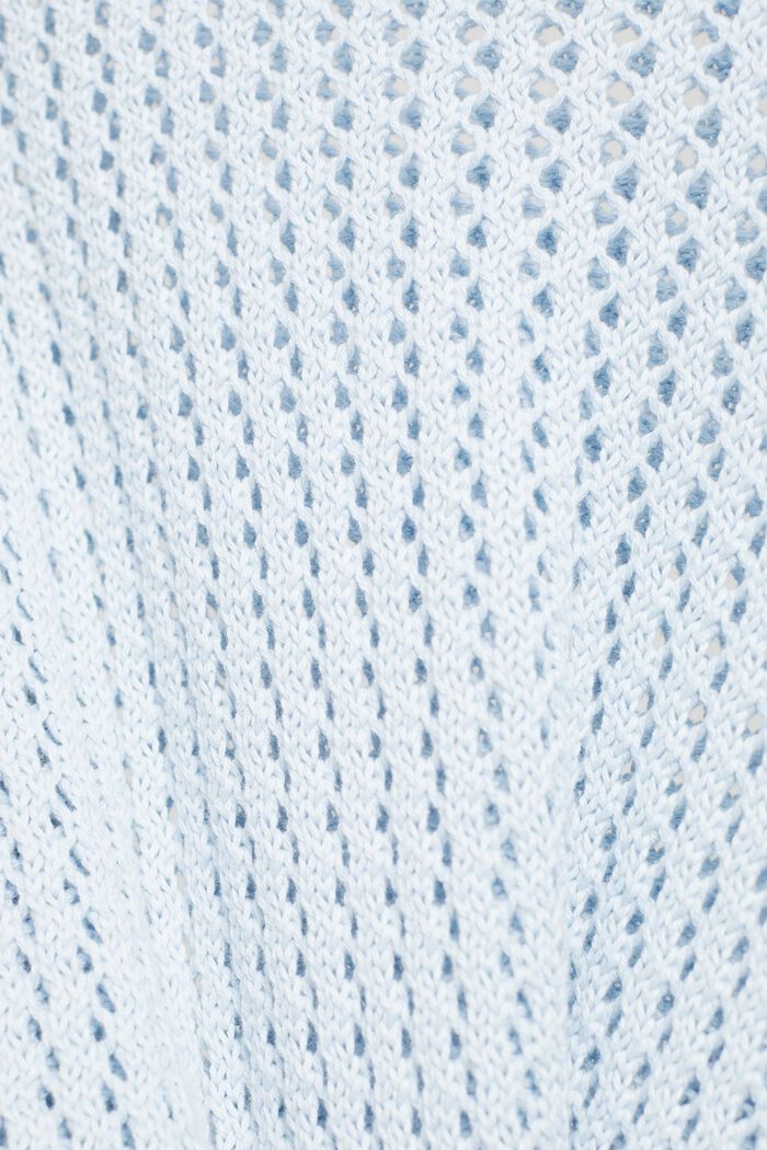 Strukturerad tröja i ekologisk bomull, PASTEL BLUE, detail image number 4