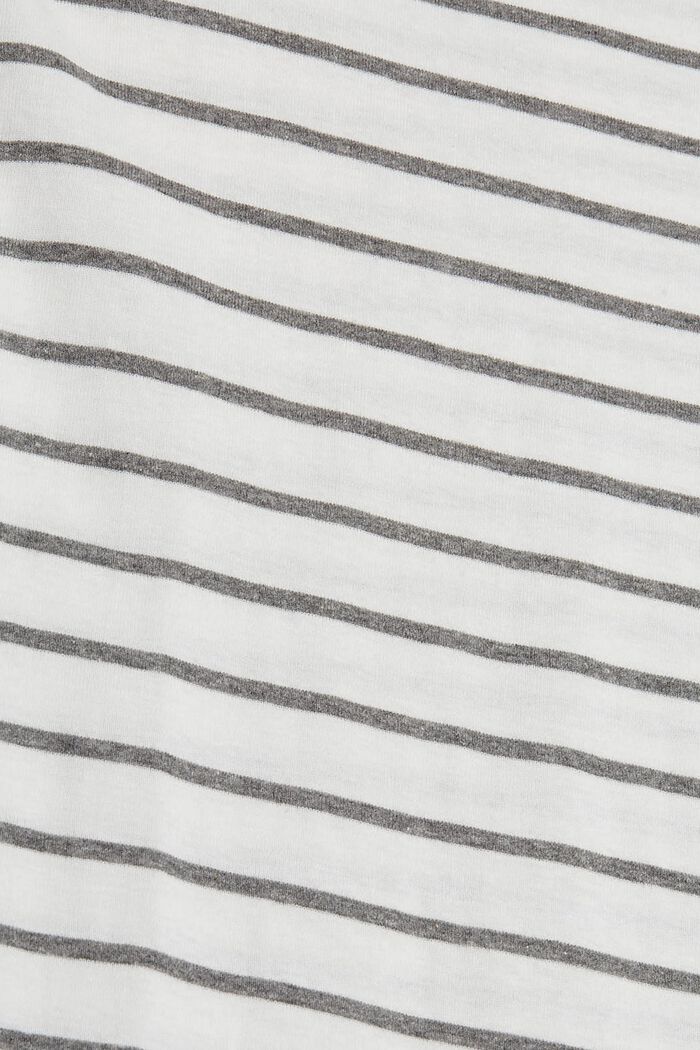 Randig långärmad tröja, ekobomullsmix, OFF WHITE, detail image number 4
