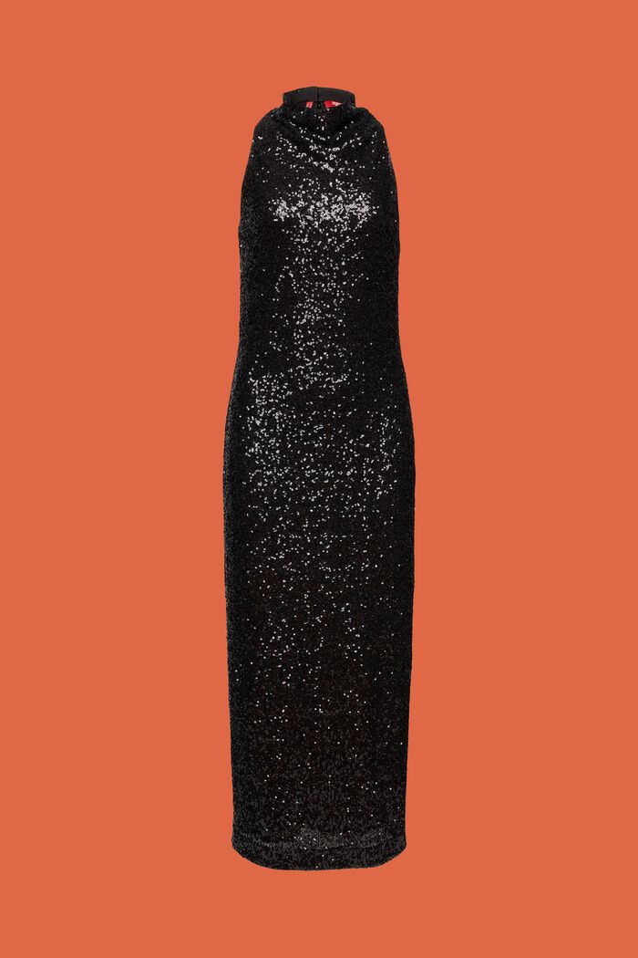 Maxiklänning med paljetter, BLACK, detail image number 7