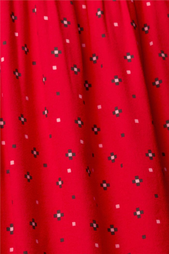 Blus med mönster, LENZING™ ECOVERO™, DARK RED, detail image number 5
