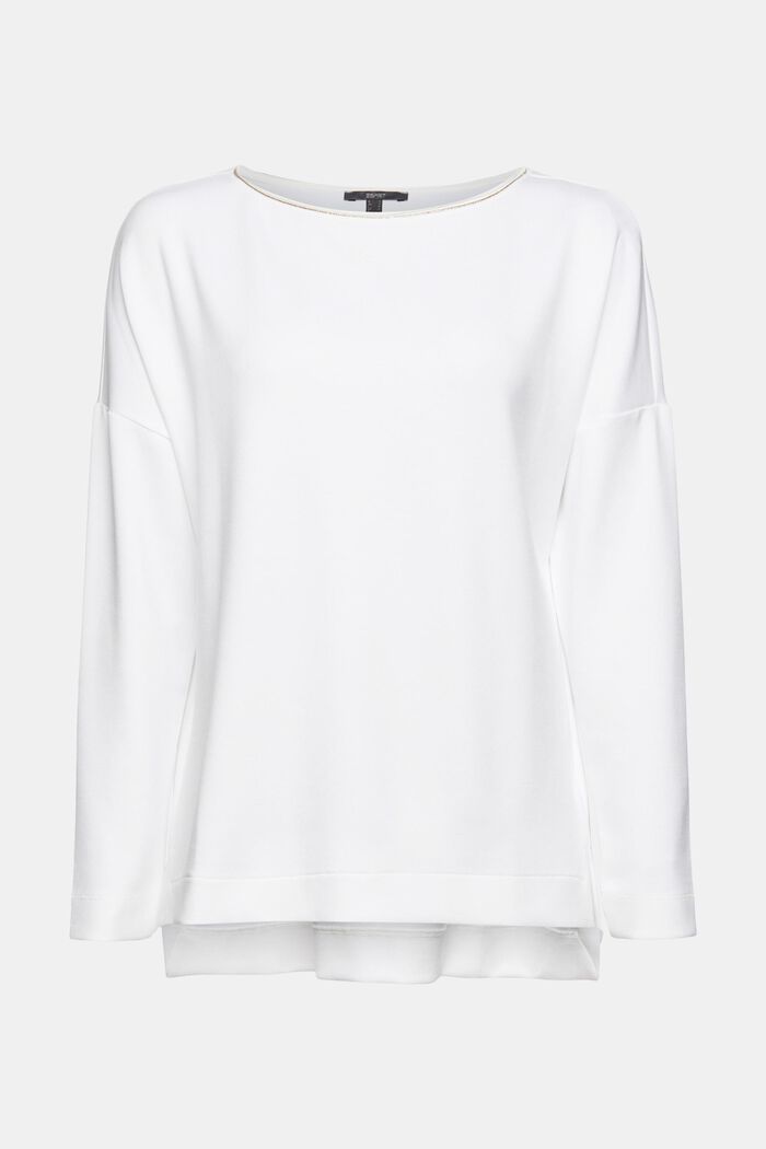 Sweatshirt med metalliceffekt, WHITE, detail image number 6