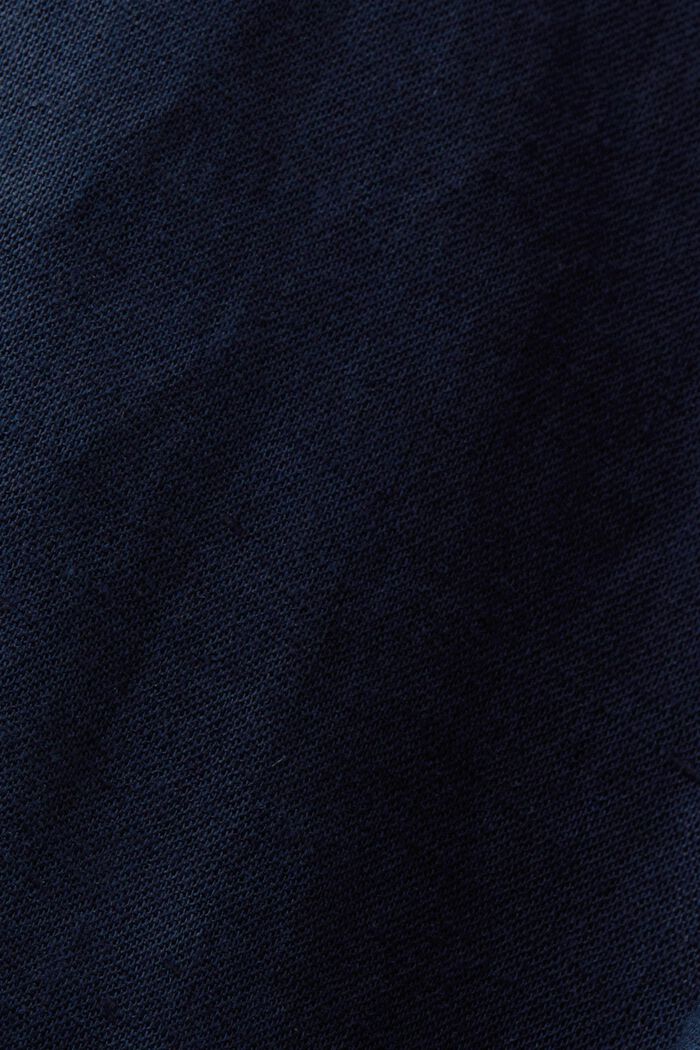 Skjortklänning med skärp, linne-bomullsmix, NAVY, detail image number 5