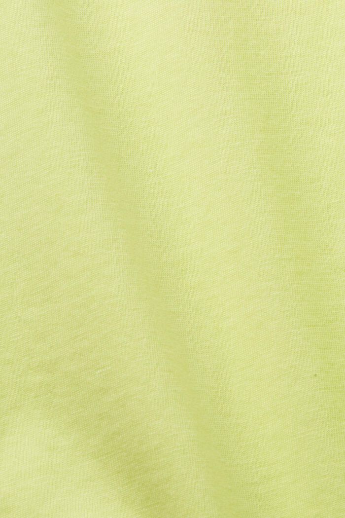 Kortärmad T-shirt med fladdermusärm, LIME YELLOW, detail image number 4