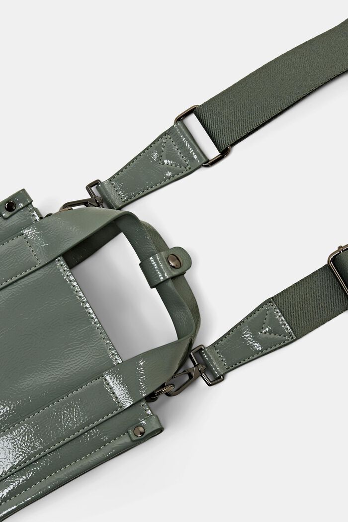 Handväska med avtagbar axelrem, DUSTY GREEN, detail image number 4