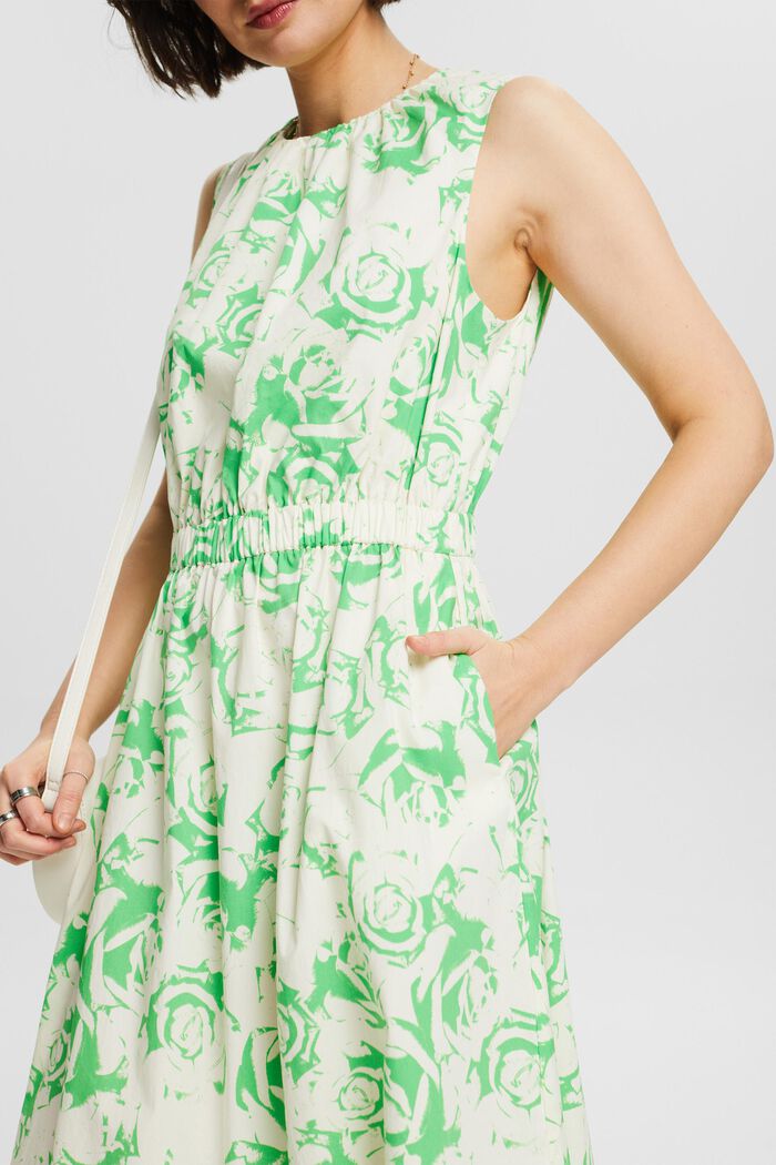A-linjeformad klänning med tryck, CITRUS GREEN, detail image number 3