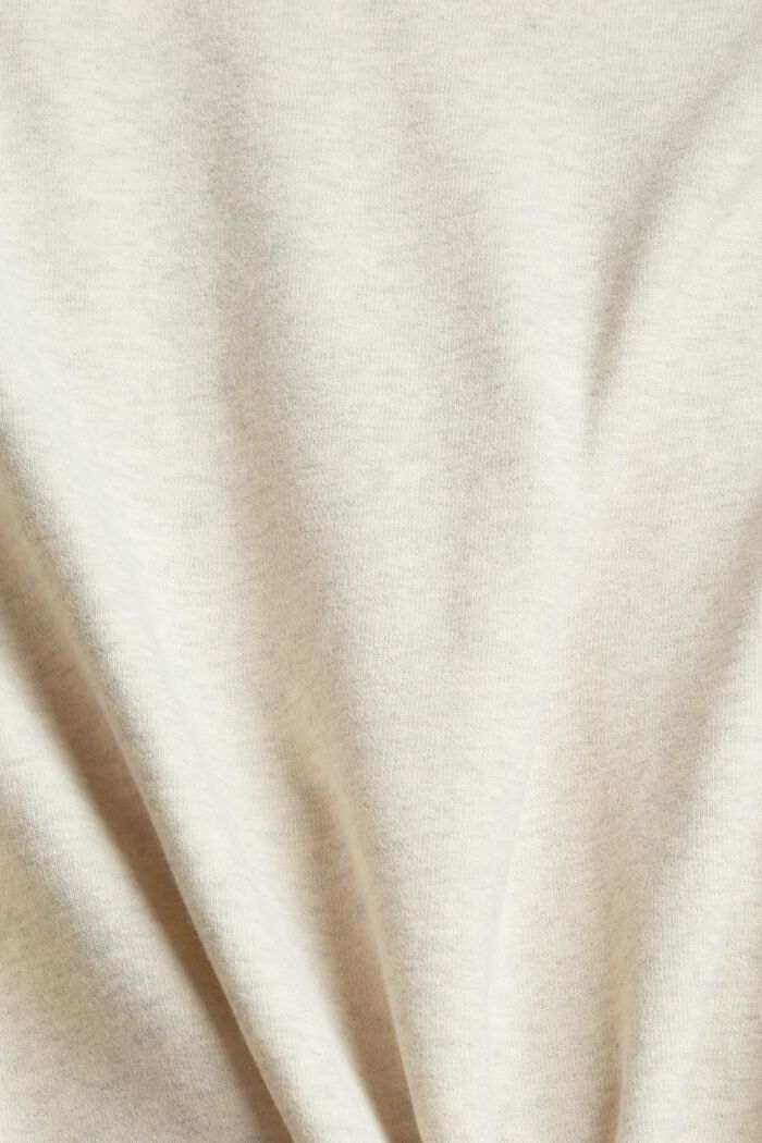 Melerad sweatshirt med dragsko, OFF WHITE, detail image number 4