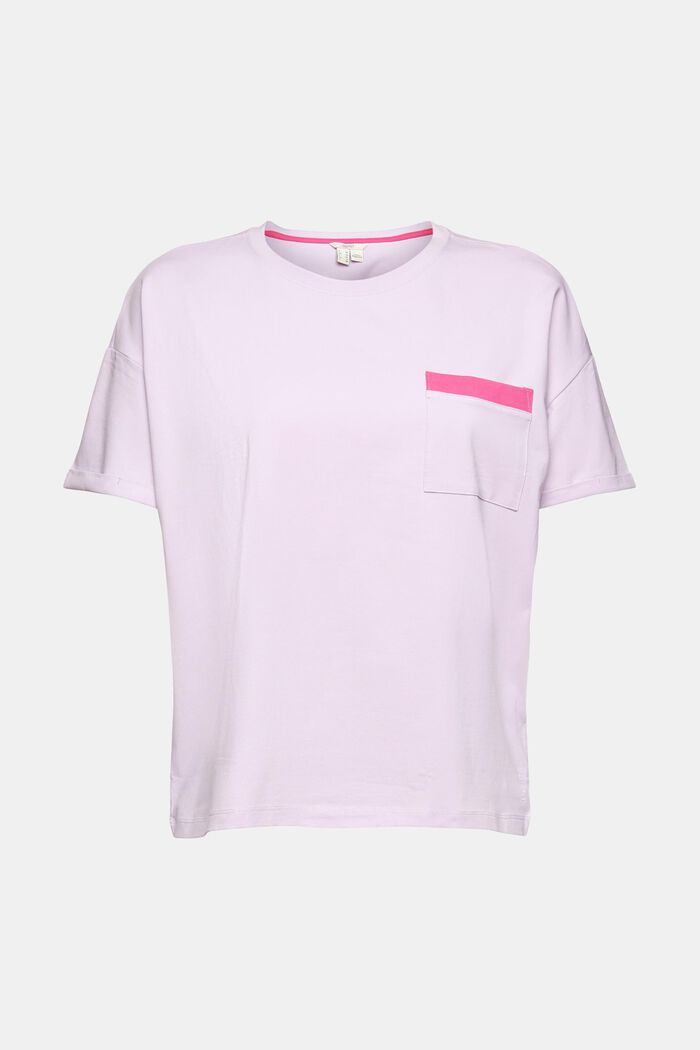 T-shirt med bröstficka, VIOLET, overview
