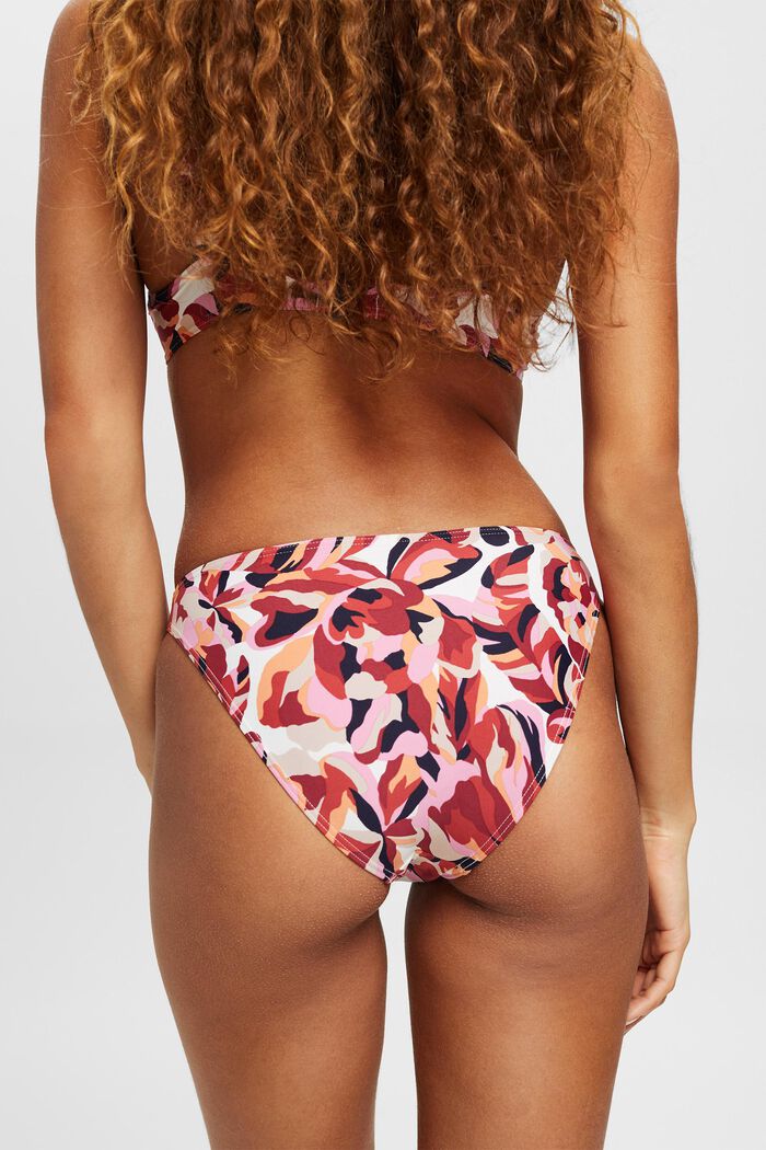 Carilo beach bikiniunderdel med blomtryck, DARK RED, detail image number 2