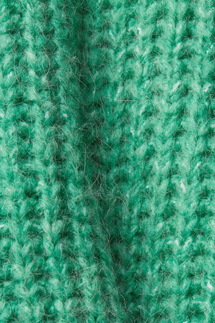 Bylsig polotröja med alpacka och ull, LIGHT GREEN, detail image number 4