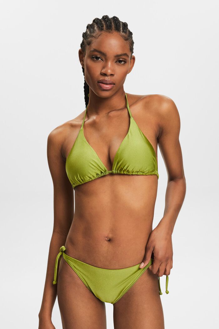 Vadderad trekantig bikiniöverdel, LEAF GREEN, detail image number 0
