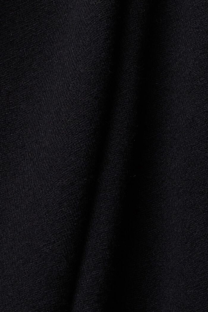Tröjklänning med polokrage, kaschmirmix, BLACK, detail image number 5
