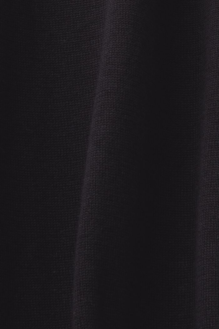 Stickad tröja med tenniskrage, TENCEL™, BLACK, detail image number 5