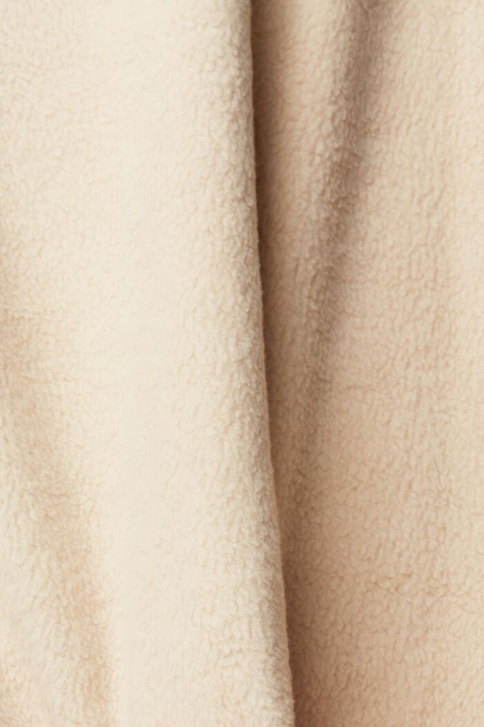 Sweatshirt i fleece med dragkedja vid halsen, BEIGE, detail image number 6