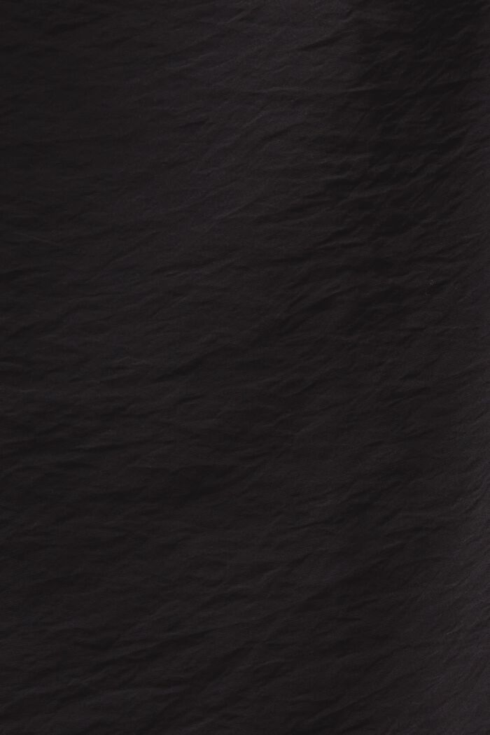 Krinklad minikjol i omlottdesign, BLACK, detail image number 4