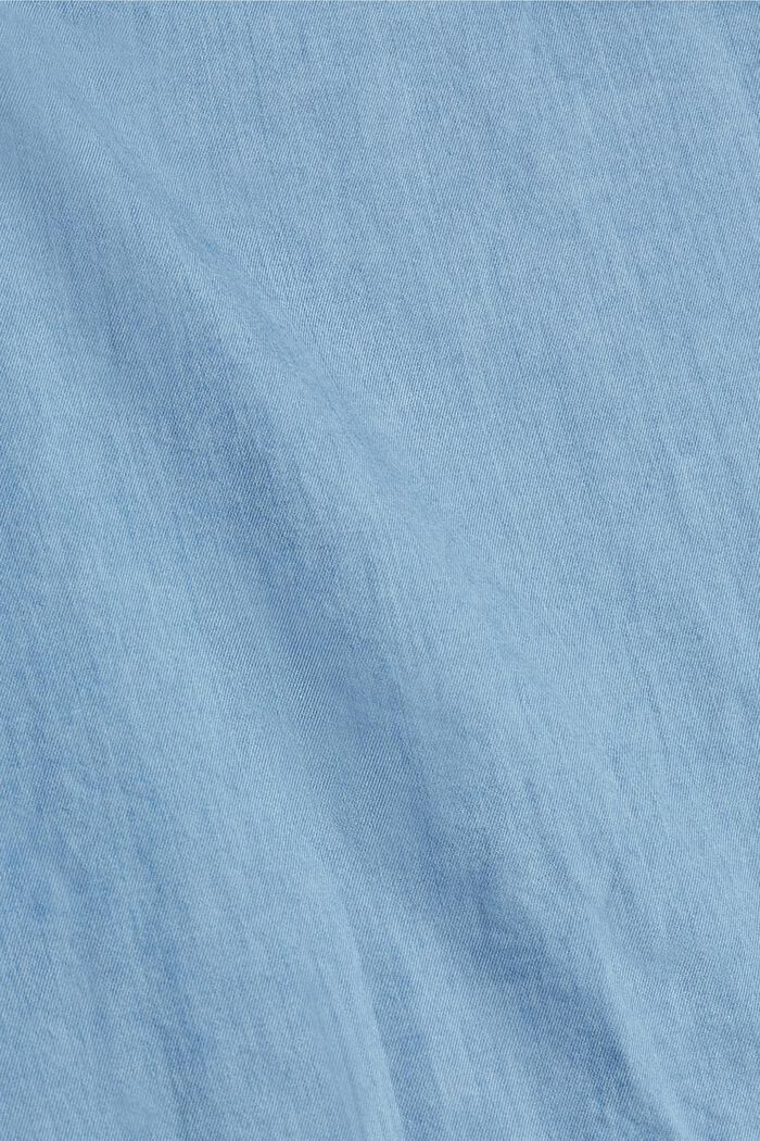 Lätt jeansblus av 100% bomull, BLUE MEDIUM WASHED, detail image number 4