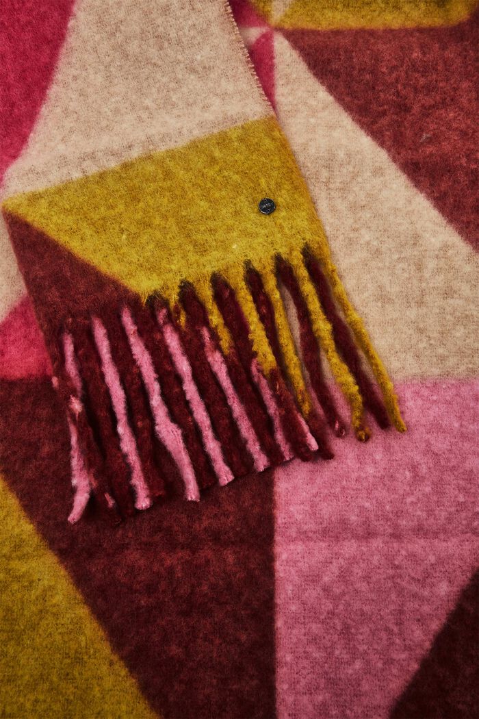 Flerfärgad, mönstrad halsduk, YELLOW, detail image number 1