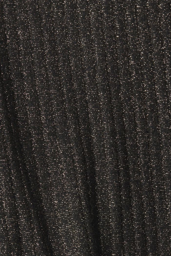 Polotröja med glittereffekt och utskärning, BLACK, detail image number 1