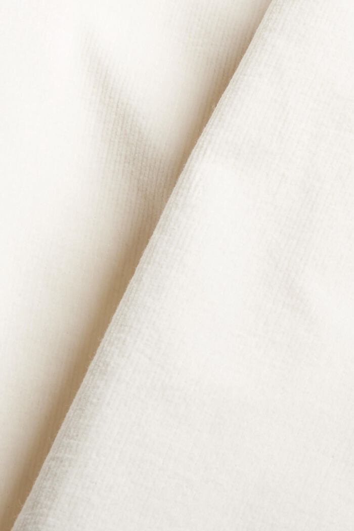 Dra-på-byxa i chinosstil av smalspårig manchester, OFF WHITE, detail image number 4