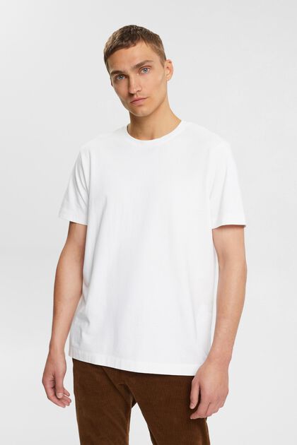 Enfärgad T-shirt, WHITE, overview