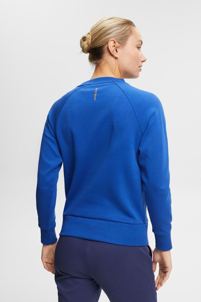 Sweatshirt med fickor med dragkedja, BRIGHT BLUE, detail image number 3
