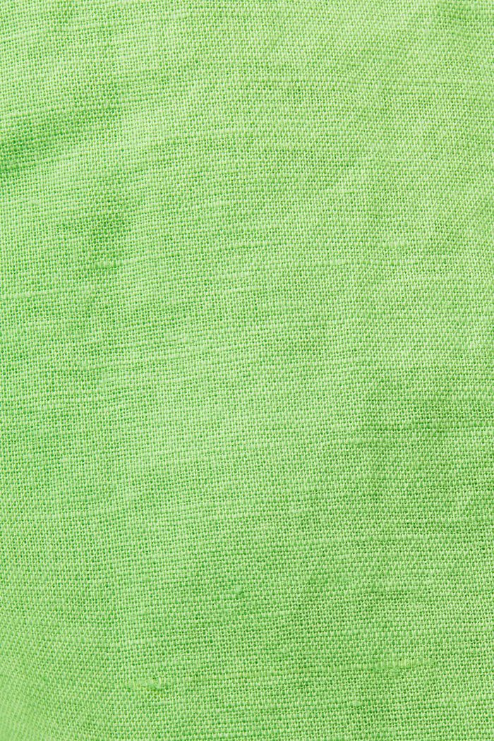 Skjorta i mix av linne och bomull, GREEN, detail image number 5