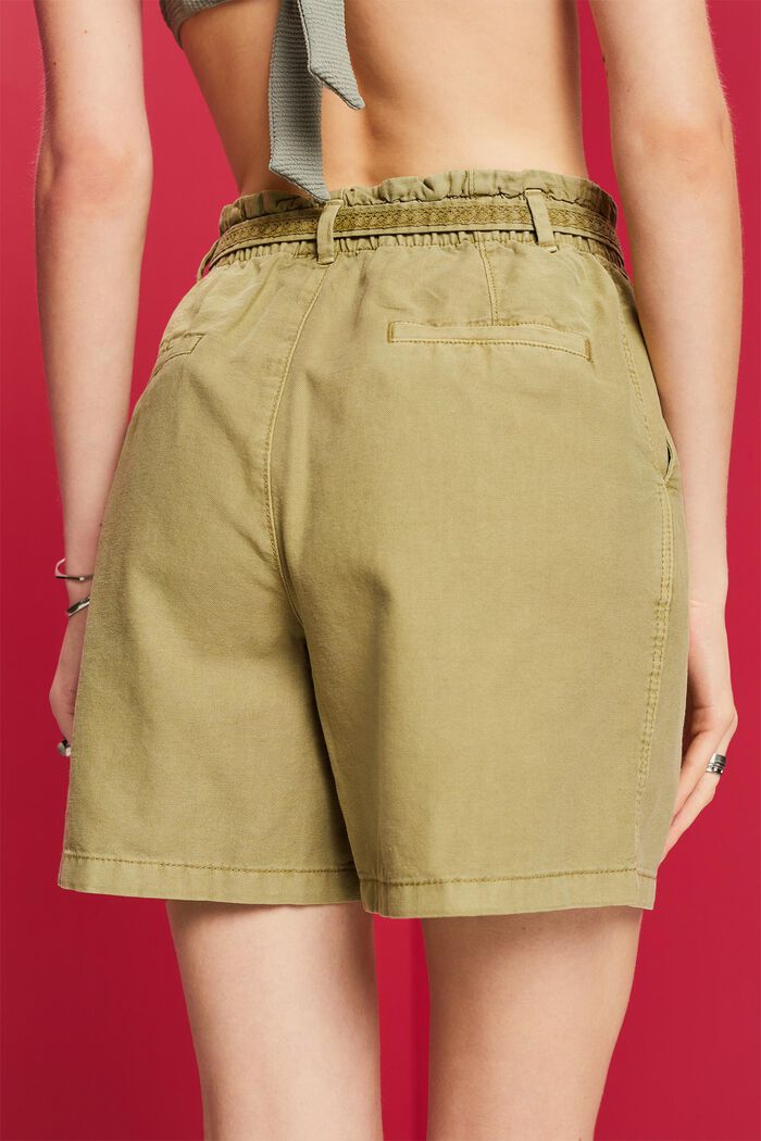 Shorts med knytskärp, innemix, PISTACHIO GREEN, detail image number 4