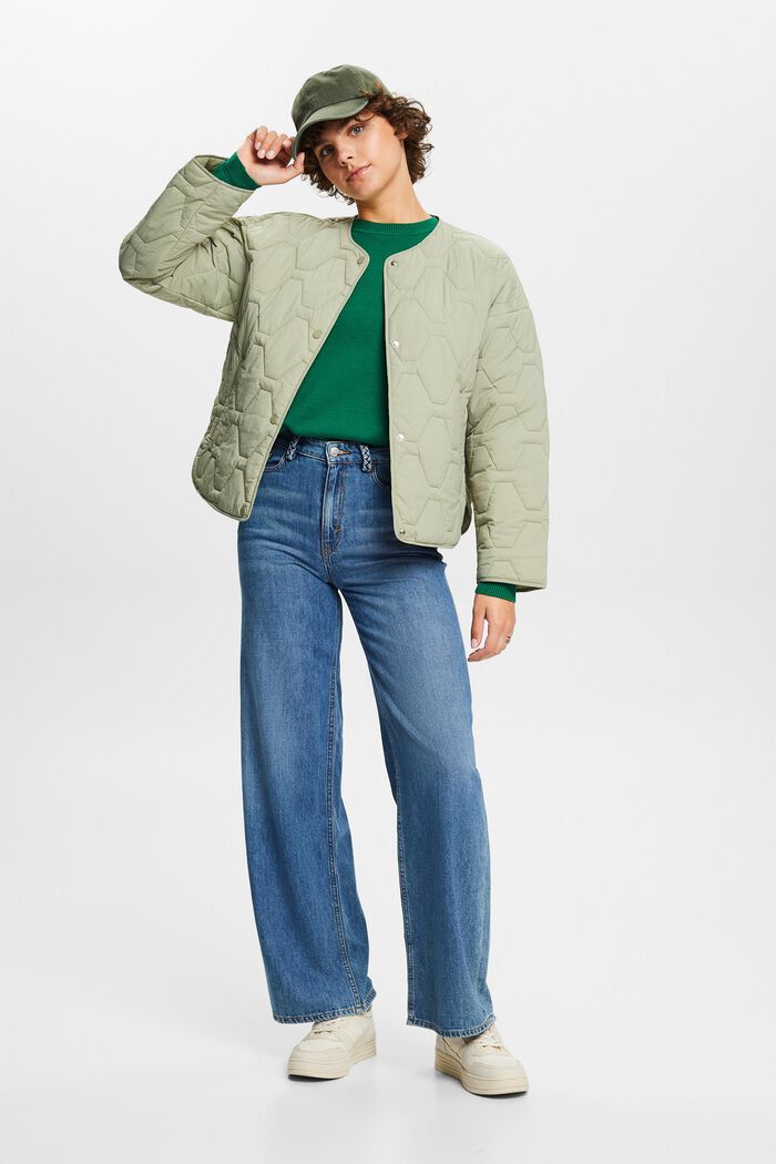 Oversize-tröja, 100% bomull, DARK GREEN, detail image number 1
