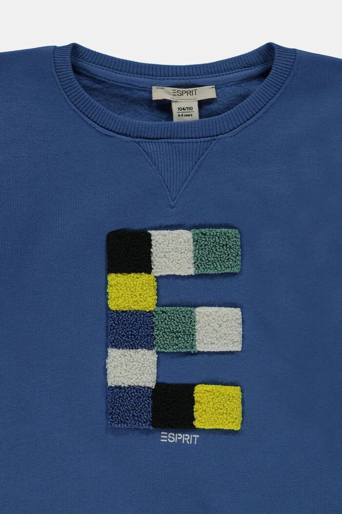 Sweatshirt med utsmyckad logo, BLUE, detail image number 2