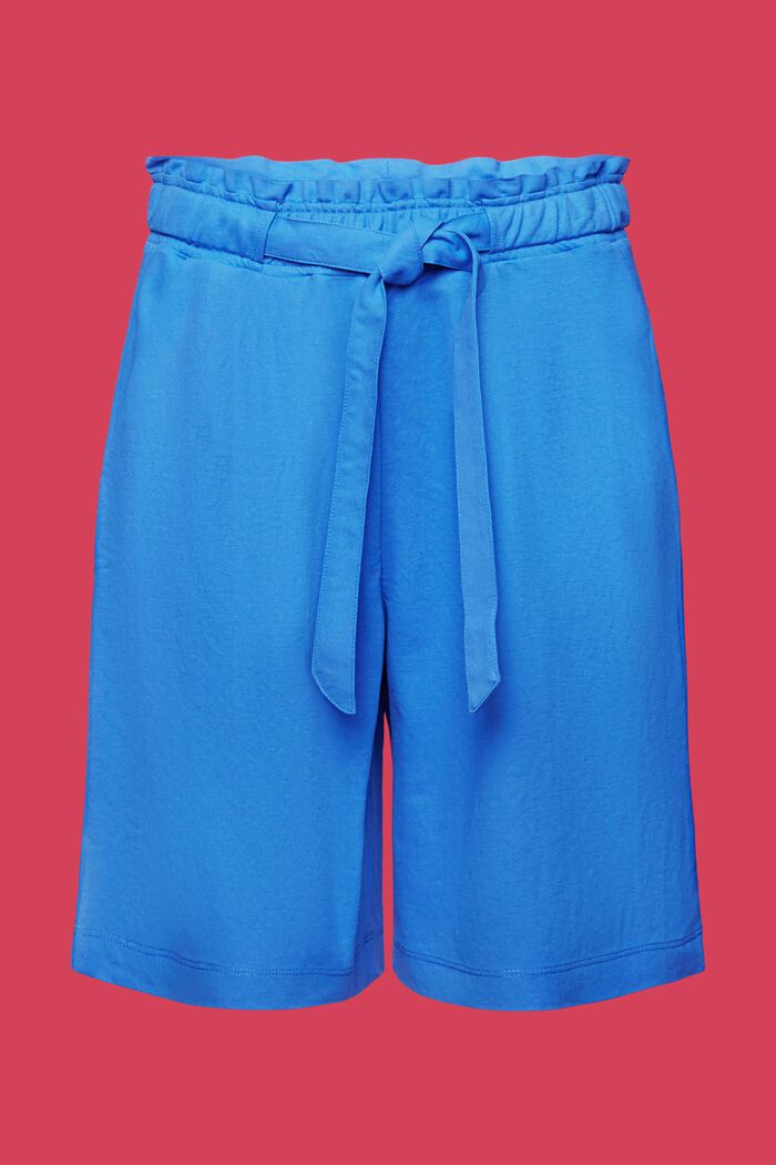 Pull-on bermudashorts med knytskärp, BRIGHT BLUE, detail image number 7