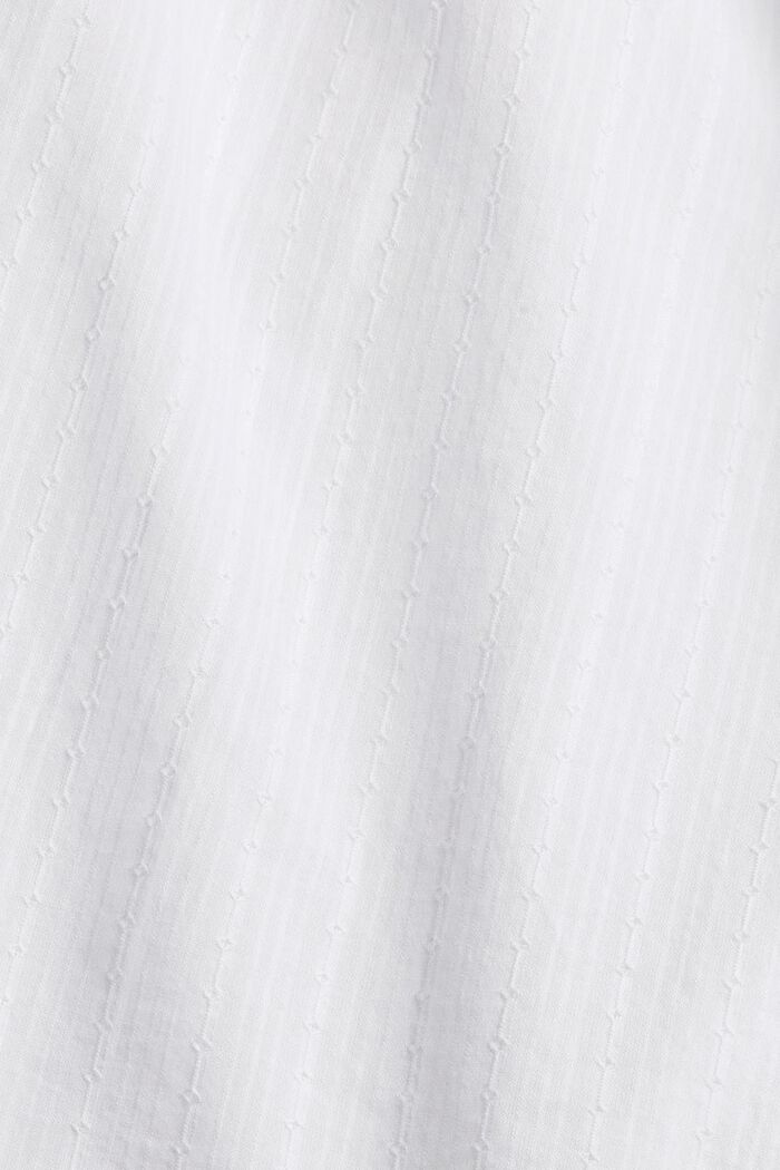 Skjortblus i 100% bomull, WHITE, detail image number 4