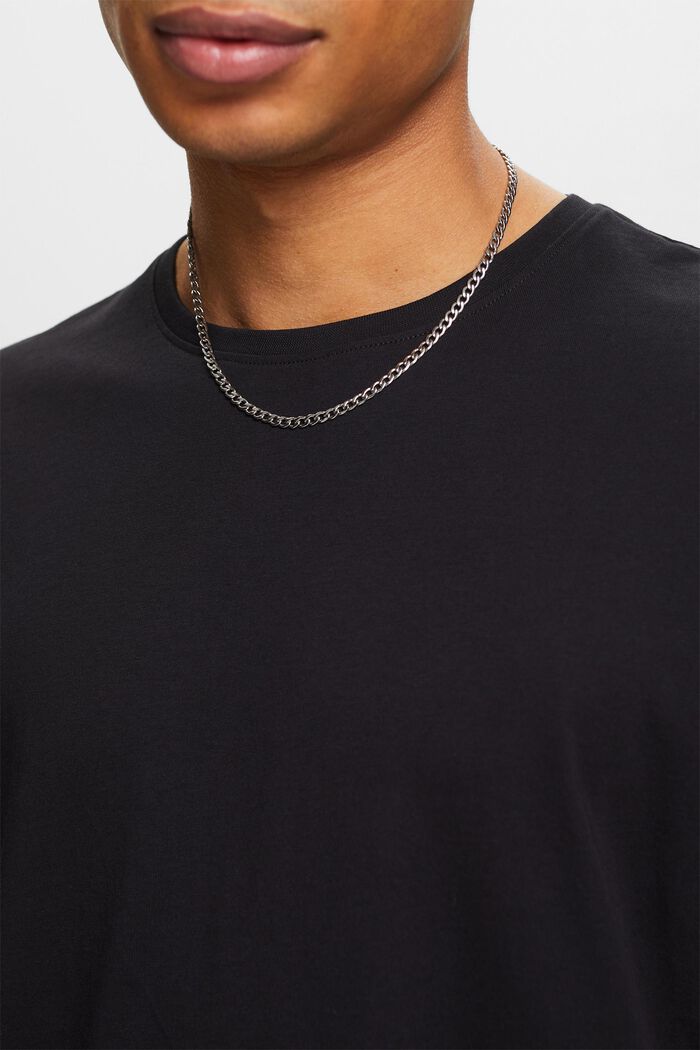 Kortärmad T-shirt med rund ringning, BLACK, detail image number 3