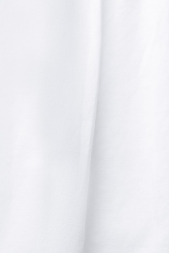 Klänning i linnemix med knappslå, WHITE, detail image number 4