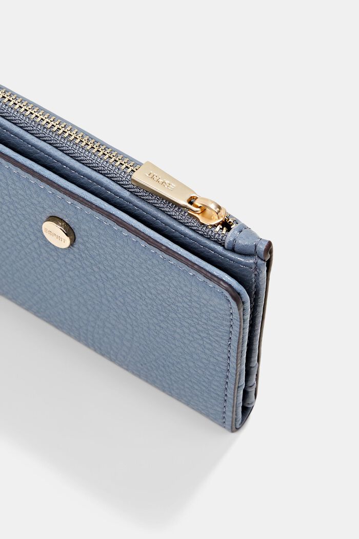 Vegansk: Liten plånbok i skinnlook, LIGHT BLUE, detail image number 1