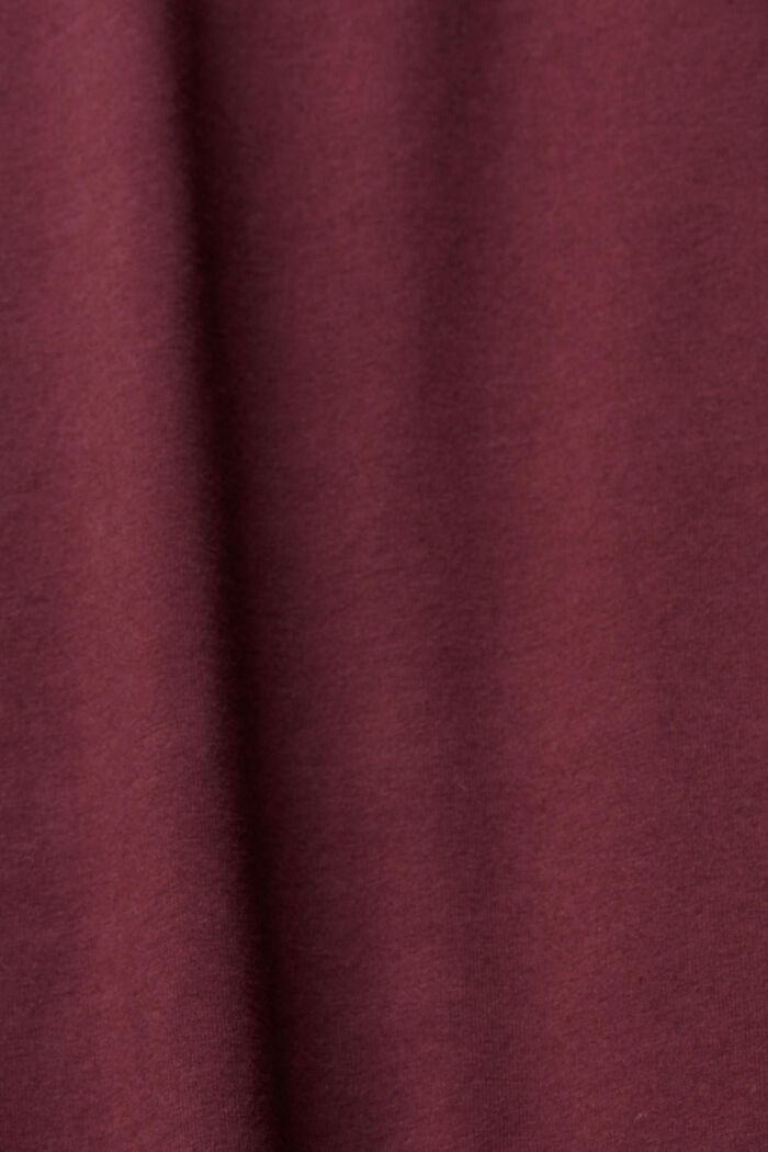 Pyjamas med rutiga flanellbyxor, BORDEAUX RED, detail image number 1