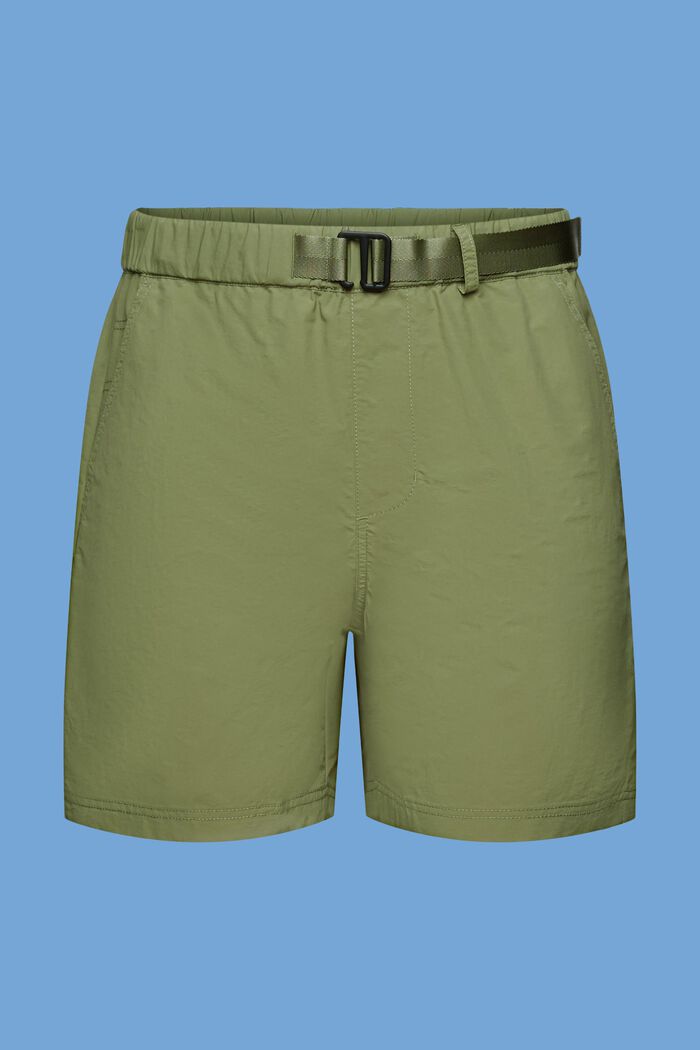 Shorts med integrerat bälte, OLIVE, detail image number 7