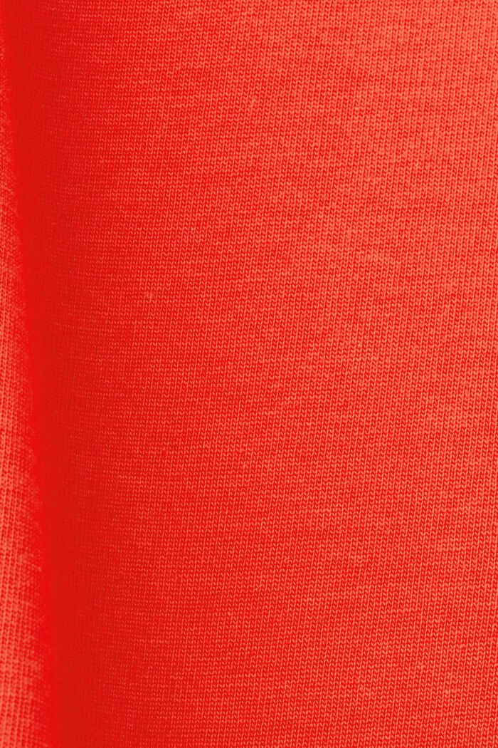 T-shirt i ekologisk bomull med geometriskt tryck, ORANGE RED, detail image number 6
