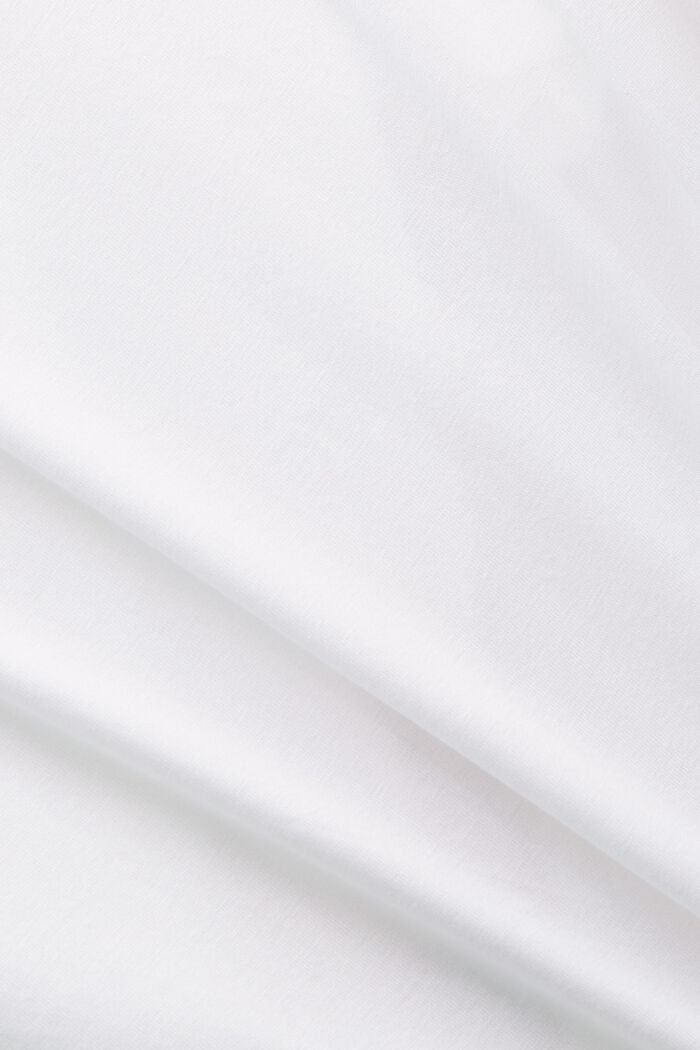 Bomulls-T-shirt med grafiskt tryck, WHITE, detail image number 5