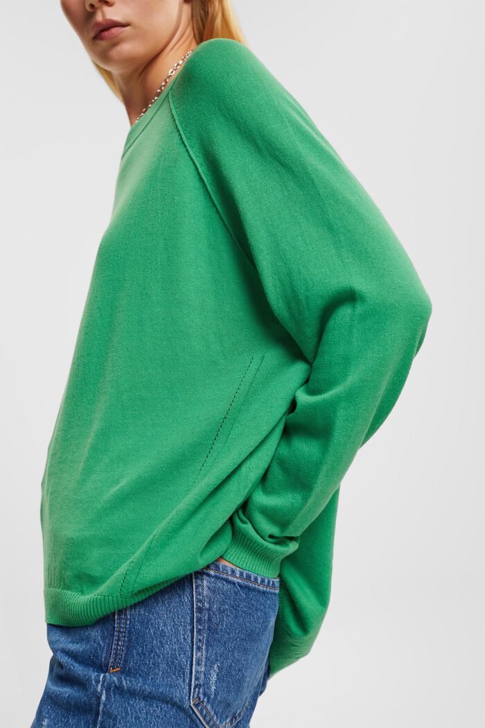 Stickad tröja, GREEN, detail image number 2