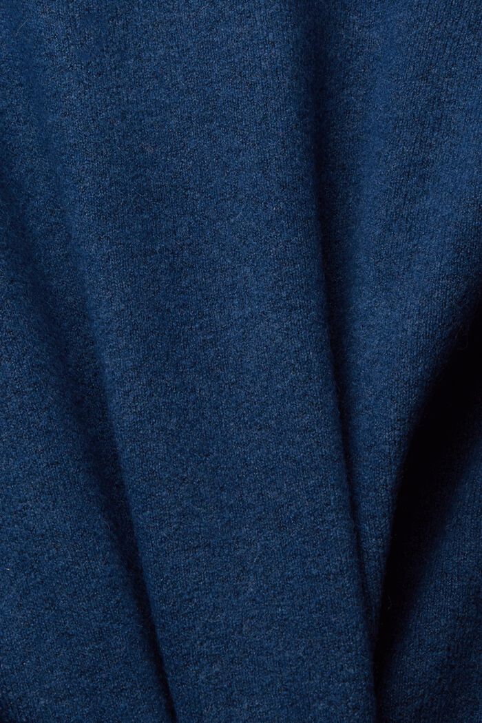 Med ull: öppen kofta, PETROL BLUE, detail image number 1