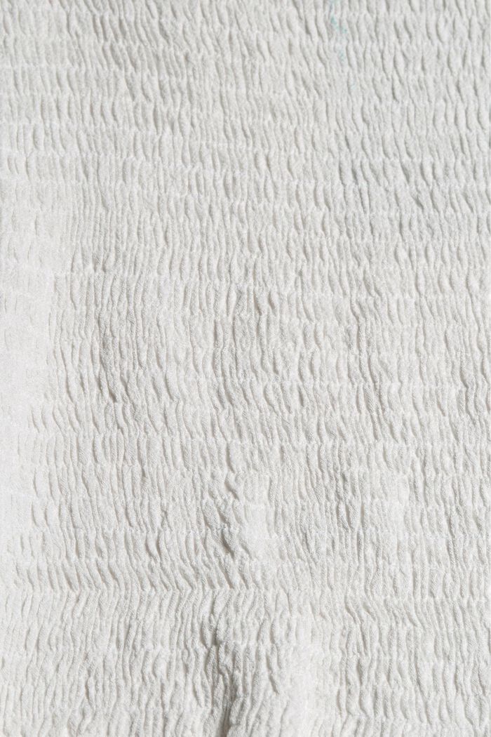 Smockat linne i LENZING™ ECOVERO™, OFF WHITE, detail image number 4