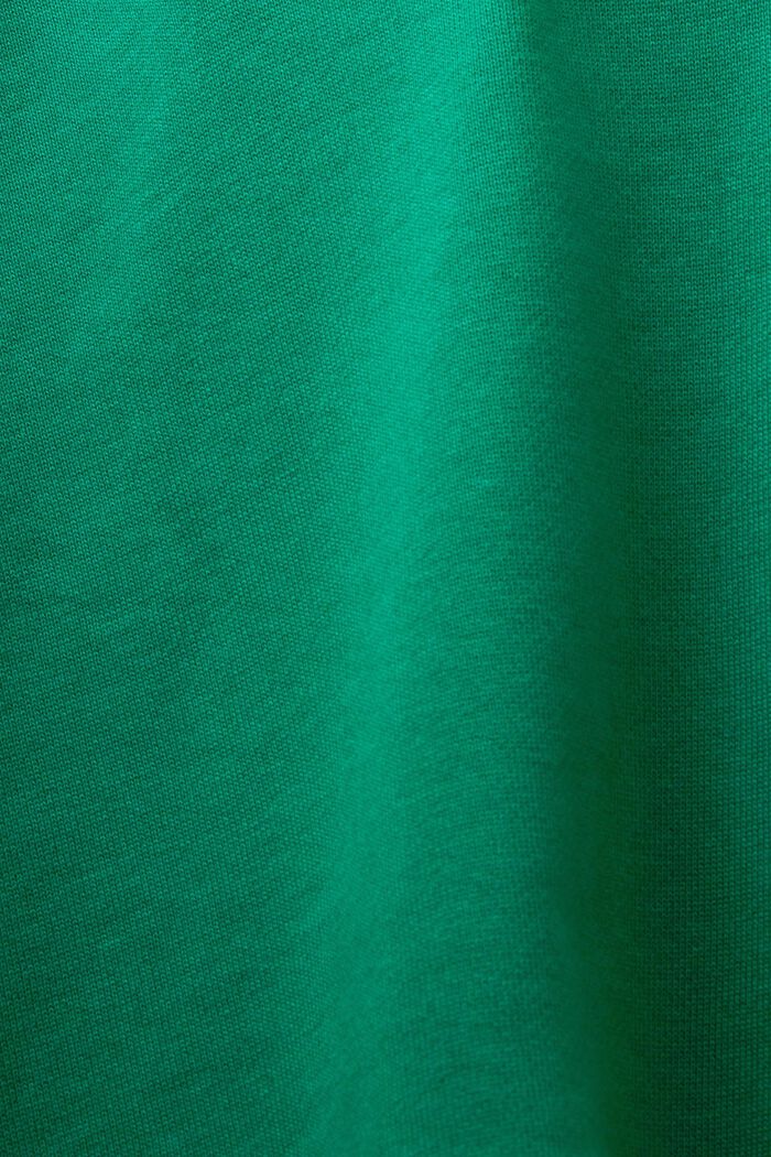 Bomulls-T-shirt med broderad logo, DARK GREEN, detail image number 5