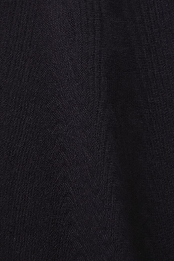 T-shirt med smal passform och U-ringning, BLACK, detail image number 5