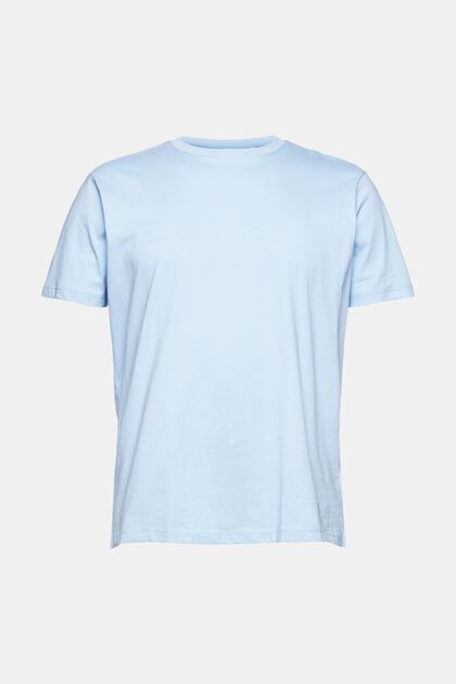 T-shirt i jersey med logotryck, LIGHT BLUE, overview