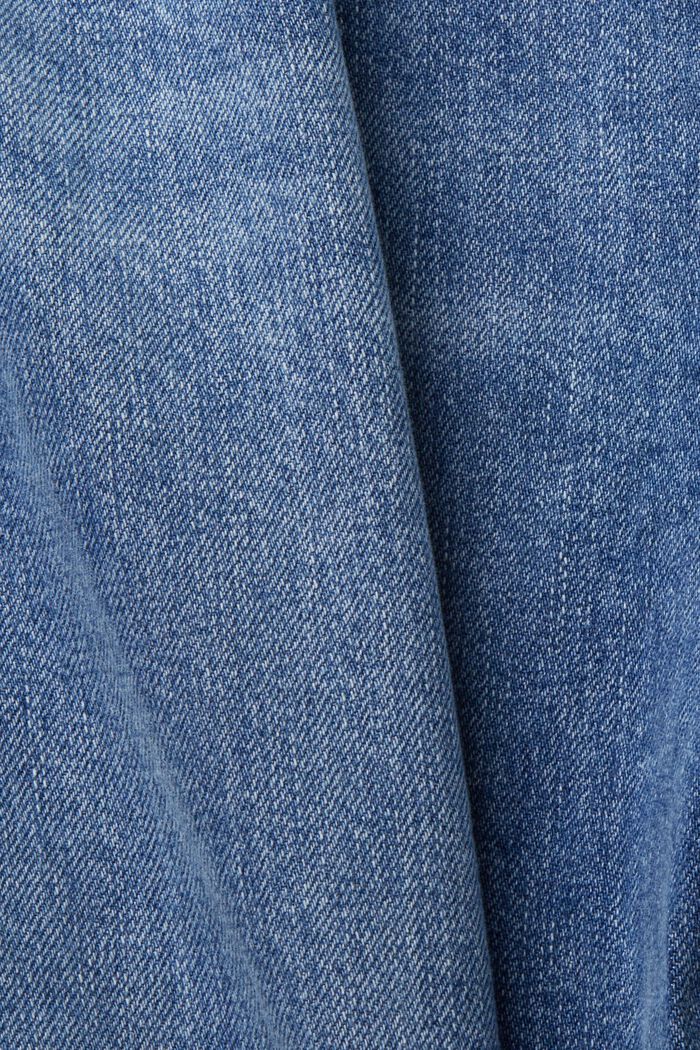 Mom-jeans med hög midja, bomullsblandning, BLUE LIGHT WASHED, detail image number 5