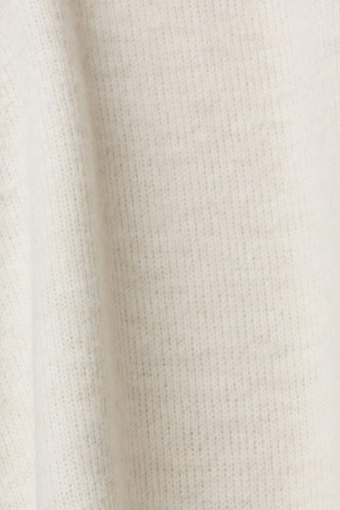 Huvtröja i borstat sweatshirtmaterial, BEIGE, detail image number 1