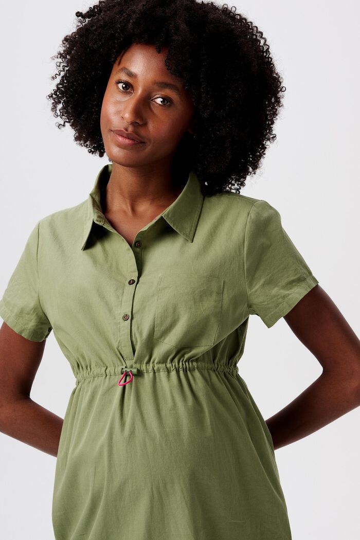 MATERNITY Skjortklänning med amningsfunktion, OLIVE GREEN, detail image number 2